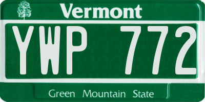 VT license plate YWP772