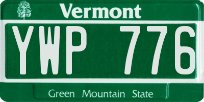 VT license plate YWP776