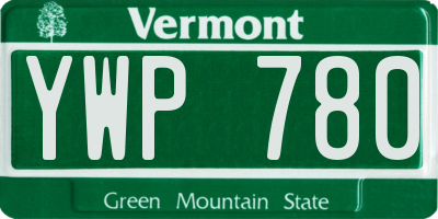 VT license plate YWP780