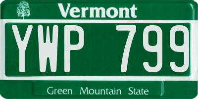 VT license plate YWP799