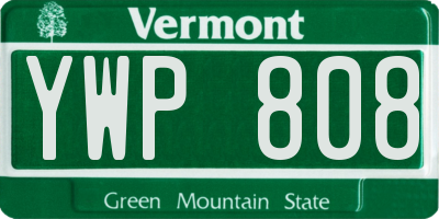 VT license plate YWP808