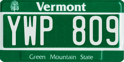 VT license plate YWP809