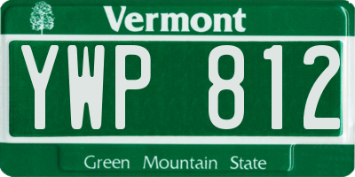VT license plate YWP812