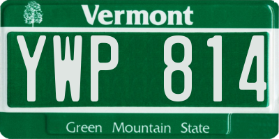 VT license plate YWP814