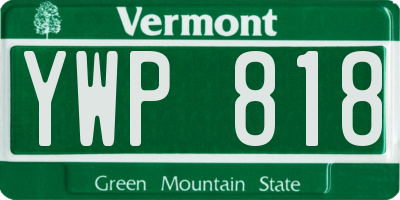 VT license plate YWP818