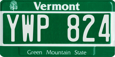VT license plate YWP824