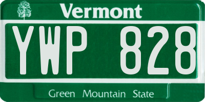 VT license plate YWP828