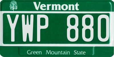 VT license plate YWP880