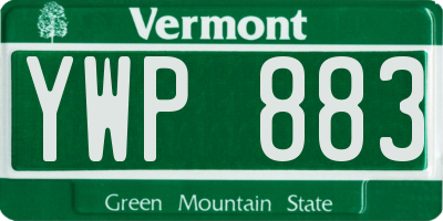 VT license plate YWP883