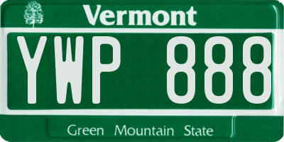 VT license plate YWP888