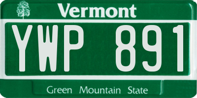 VT license plate YWP891