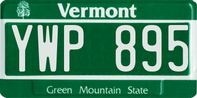 VT license plate YWP895