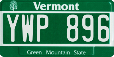 VT license plate YWP896