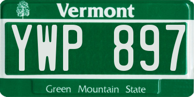 VT license plate YWP897