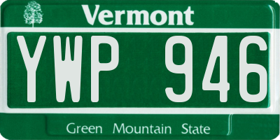 VT license plate YWP946