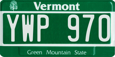 VT license plate YWP970