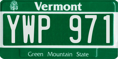 VT license plate YWP971