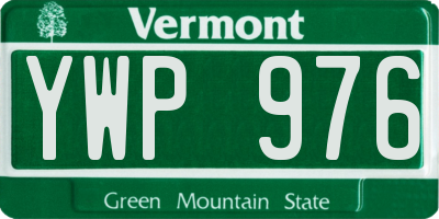 VT license plate YWP976