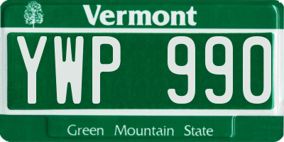 VT license plate YWP990