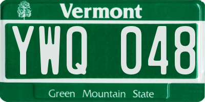 VT license plate YWQ048