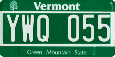 VT license plate YWQ055