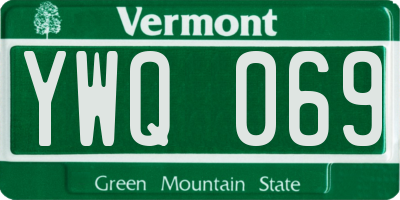 VT license plate YWQ069