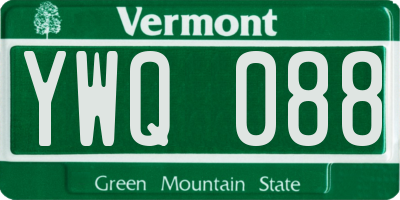 VT license plate YWQ088