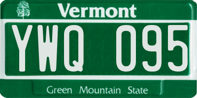 VT license plate YWQ095