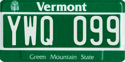 VT license plate YWQ099