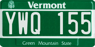 VT license plate YWQ155