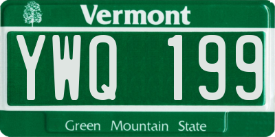 VT license plate YWQ199
