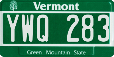 VT license plate YWQ283