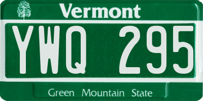 VT license plate YWQ295