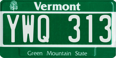 VT license plate YWQ313