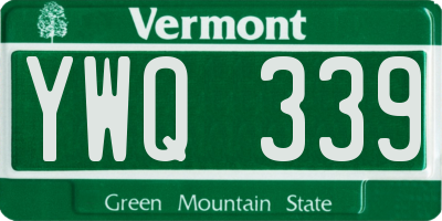VT license plate YWQ339