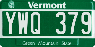 VT license plate YWQ379