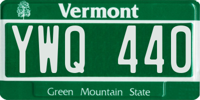 VT license plate YWQ440