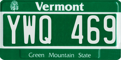 VT license plate YWQ469