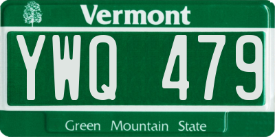 VT license plate YWQ479