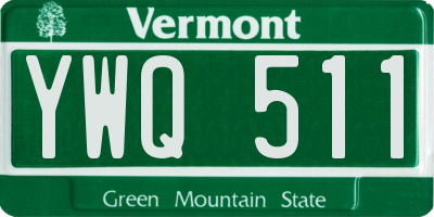 VT license plate YWQ511