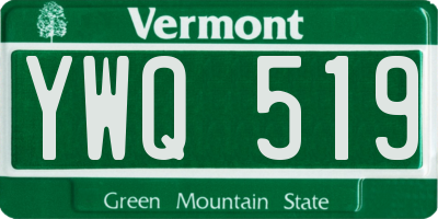 VT license plate YWQ519