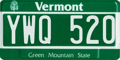 VT license plate YWQ520