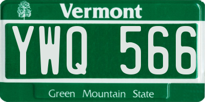 VT license plate YWQ566