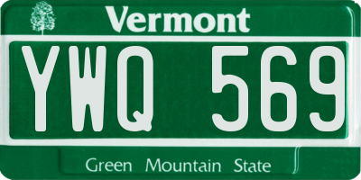 VT license plate YWQ569