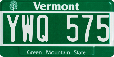 VT license plate YWQ575