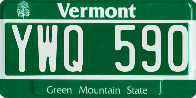 VT license plate YWQ590