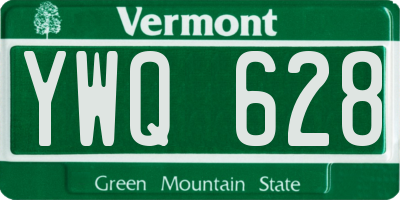 VT license plate YWQ628