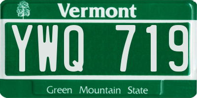 VT license plate YWQ719