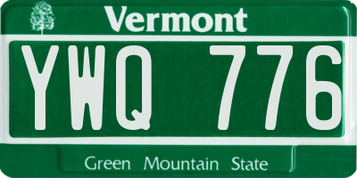 VT license plate YWQ776