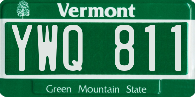 VT license plate YWQ811
